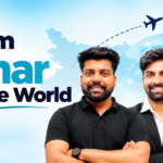 Edural Classes founders Ramashish Kumar and Roshan Kumar featured in a banner announcing foreign investment from Sweden.